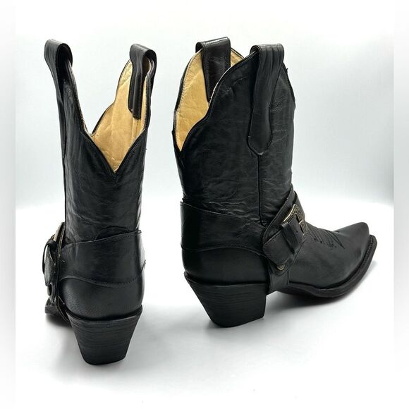 Corral Black Western Heeled Boots with Buckle - Picture 5 of 14